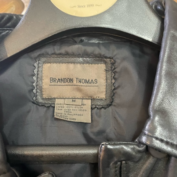 Black leather jacket/peacoat - Picture 4 of 5